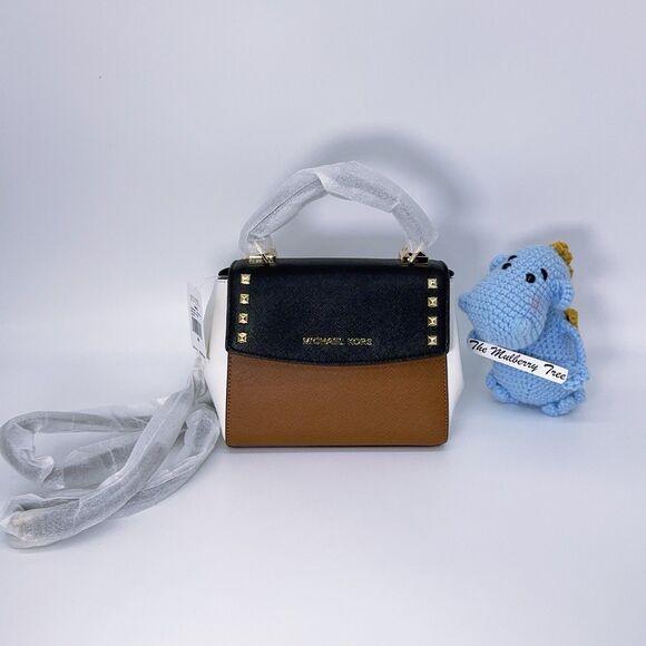 Michael Kors Tricolor Leather Mini Karla Top Handle Chain Crossbody Bag Purse - Picture 1 of 14
